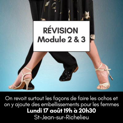 Consolidation des bases en tango argentin Module 2 et 3
